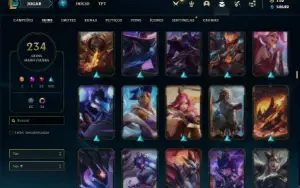 Conta Unranked com TODOS os champs e 235 Skins + 50k de EA