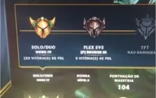Conta league of Legends Gold 4