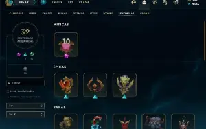 Conta LOL Main Supp Todos os Champs 209 Skins