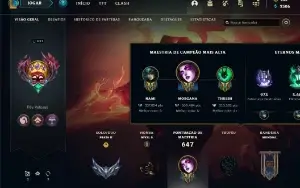 Conta LOL Main Supp Todos os Champs 209 Skins