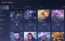 Conta de AoV (Arena of Valor) com quase 200 skins