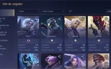 Conta de AoV (Arena of Valor) com quase 200 skins