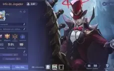 Conta de AoV (Arena of Valor) com quase 200 skins