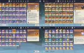 Genshin Impact AR58/ 6 Armas de Assinatura + Personagens