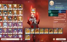 Genshin Impact AR58/ 6 Armas de Assinatura + Personagens