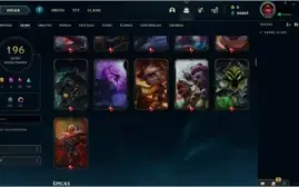 Conta Unraked (ex platina) - Todos os Champs - 196 skins