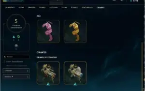 Conta LOL ex Diamante/Platina 4, Sivir Vitoriosa e outras