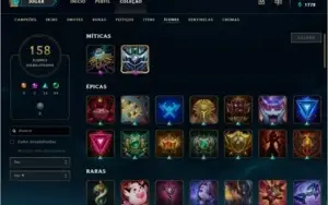 Conta LOL ex Diamante/Platina 4, Sivir Vitoriosa e outras