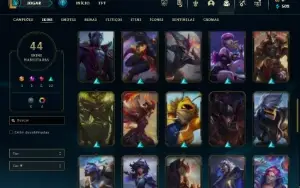 Platina 3 com 90 Champs e 44 Skins + 20 Espolios ( MAIN JG )