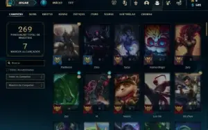 Platina 3 com 90 Champs e 44 Skins + 20 Espolios ( MAIN JG )