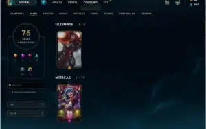 Conta com passe ativo no lol