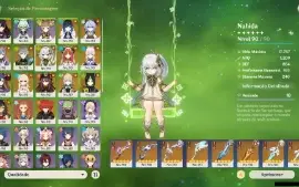 GENSHIN IMPACT - AR59, 23 Personagens T5⭐e 8 Armas T5⭐