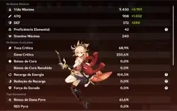 Conta Genshin Impact AR 59 Late Game com 16 5⭐