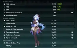 Conta Genshin Impact AR 59 Late Game com 16 5⭐