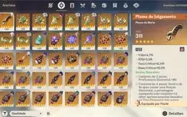 Conta Genshin Impact AR 59 Late Game com 16 5⭐