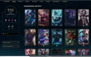 Conta do lol com emote de challenger,235 skin e diamante 2