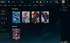 Conta LoL Mestre Season 11 e 12 SoloQ 151 skins