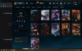 NASUS k9 RIOT KAYLE, conta nv 227, 58 skins! Up ma