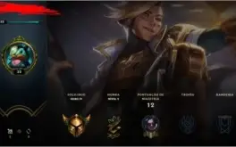 CONTA LV 32 COM SKIN DO EZREAL PRESTIGIO