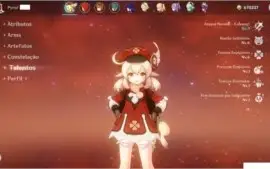 Genshin Impact AR 51, Klee, Baal, Jean, Keqing + outros