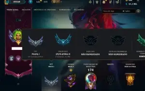 Platina 2 com 130 Champs e 46 Skins +2 Prestigios +1 Rara