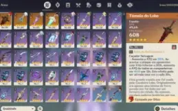 Ar50 - Diluc e Ayaka Skins + Shenhe c2 + assinaturas