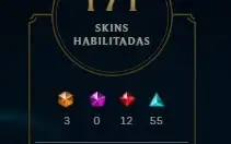 Conta com 171skins (gastos de mais 1500R$)