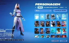 Fortnite Com + 230 Skins com ikonico e glow desde o passe 4