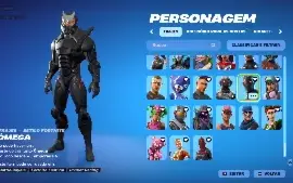Fortnite Com + 230 Skins com ikonico e glow desde o passe 4