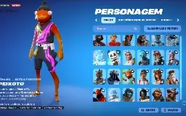 Fortnite Com + 230 Skins com ikonico e glow desde o passe 4
