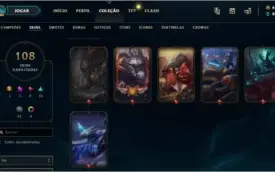 CONTA DIAMANTE 128 SKINS QUASE TODOS CAMPEÕES