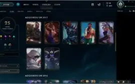CONTA LOL / BORDA DIAMANTE / 94 CAMPEÕES / 25 SKINS