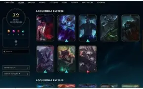 conta de lol Silver4, 32 skins
