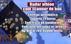 Radar Hack Albion Online com sobreposição de tela 2025