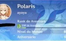 Conta Genshin impact AR 57, muitos 5* + 80 tiros