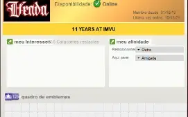 Conta IMVU com 11 anos de uso; vários itens e muito mais