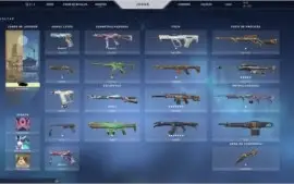 Vendo conta de valoran com skins + 115 radianite + conta lol