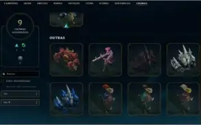 CONTA DE LOL COM MAIS DE 100 SKINS , QUASE TODOS OS CHAMPS