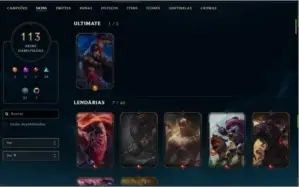 CONTA DE LOL COM MAIS DE 100 SKINS , QUASE TODOS OS CHAMPS