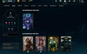 Conta bronze 2 com 33 Champs e 5 Skins
