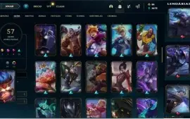 Conta LOL platina 4, 89 campões, faltando os mais recentes