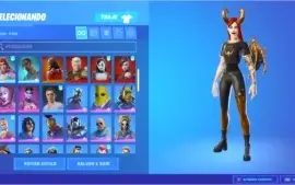 Conta de Fortnite com mais de 3k gasto em skins.