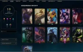 Conta Ouro 3, com skins Épicas e Lendárias!