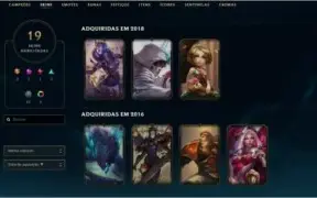 Conta Ouro 3, com skins Épicas e Lendárias!