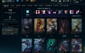 Unranked com 30 Champs e 4 Skins