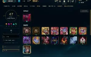 Unranked com 30 Champs e 4 Skins