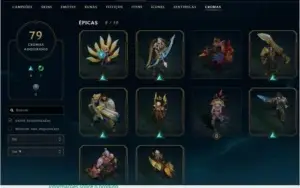 Conta com Todas as Skins dos jogo
