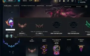 Unranked com TODOS os champs e 224 Skins ( ADC / MID / TOP )