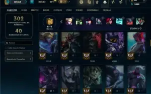 Unranked com 95 Champs e 53 Skins