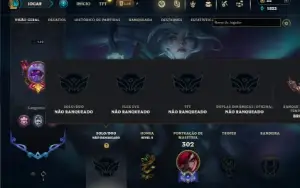 Unranked com 95 Champs e 53 Skins